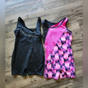 Girl's Size 4/5 Black and Pink Gymnastics Leotard Bundle